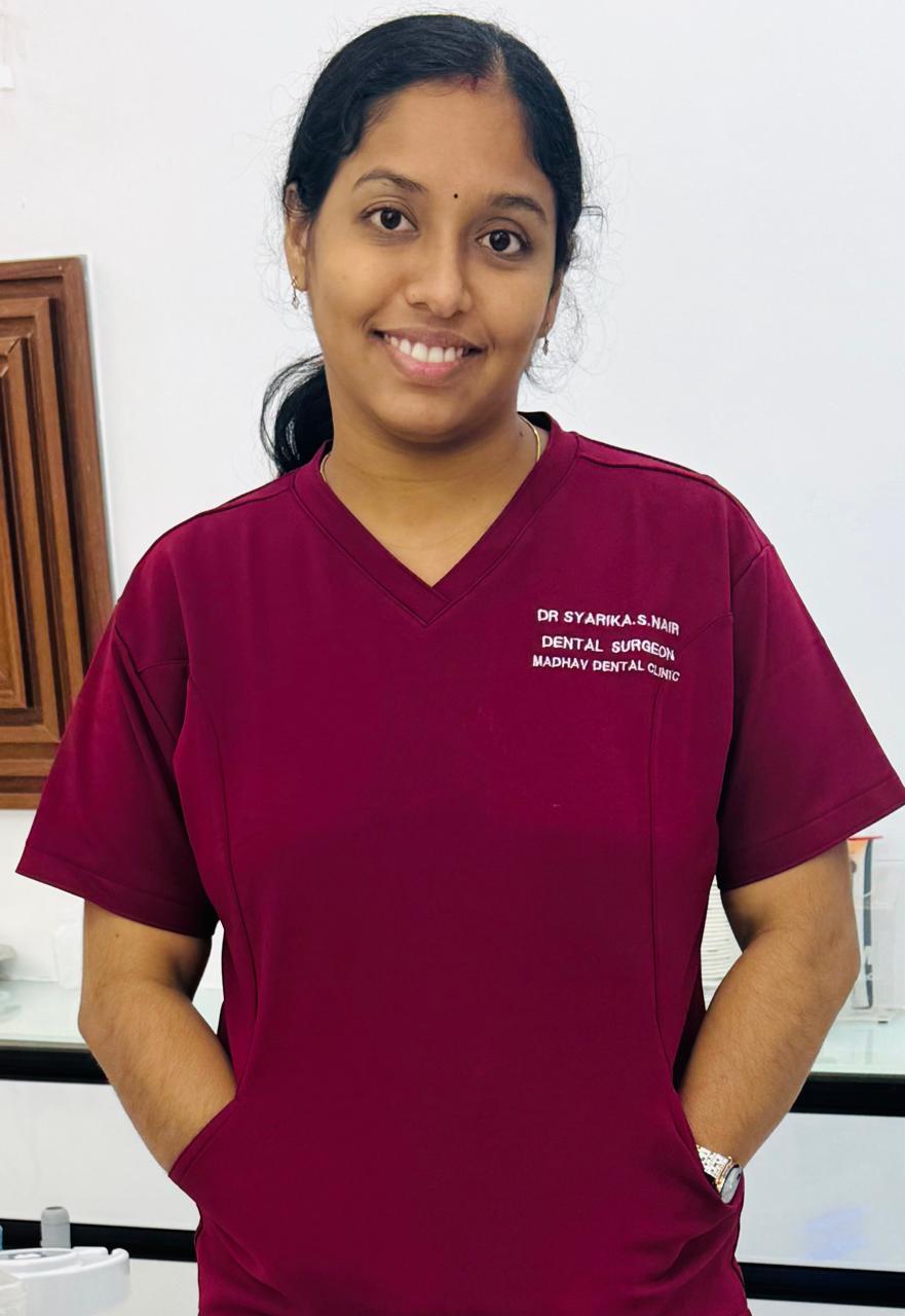 Dr. Syarika Nair, Chief Dental Surgeon at Madhav's Modern Dental Clinic