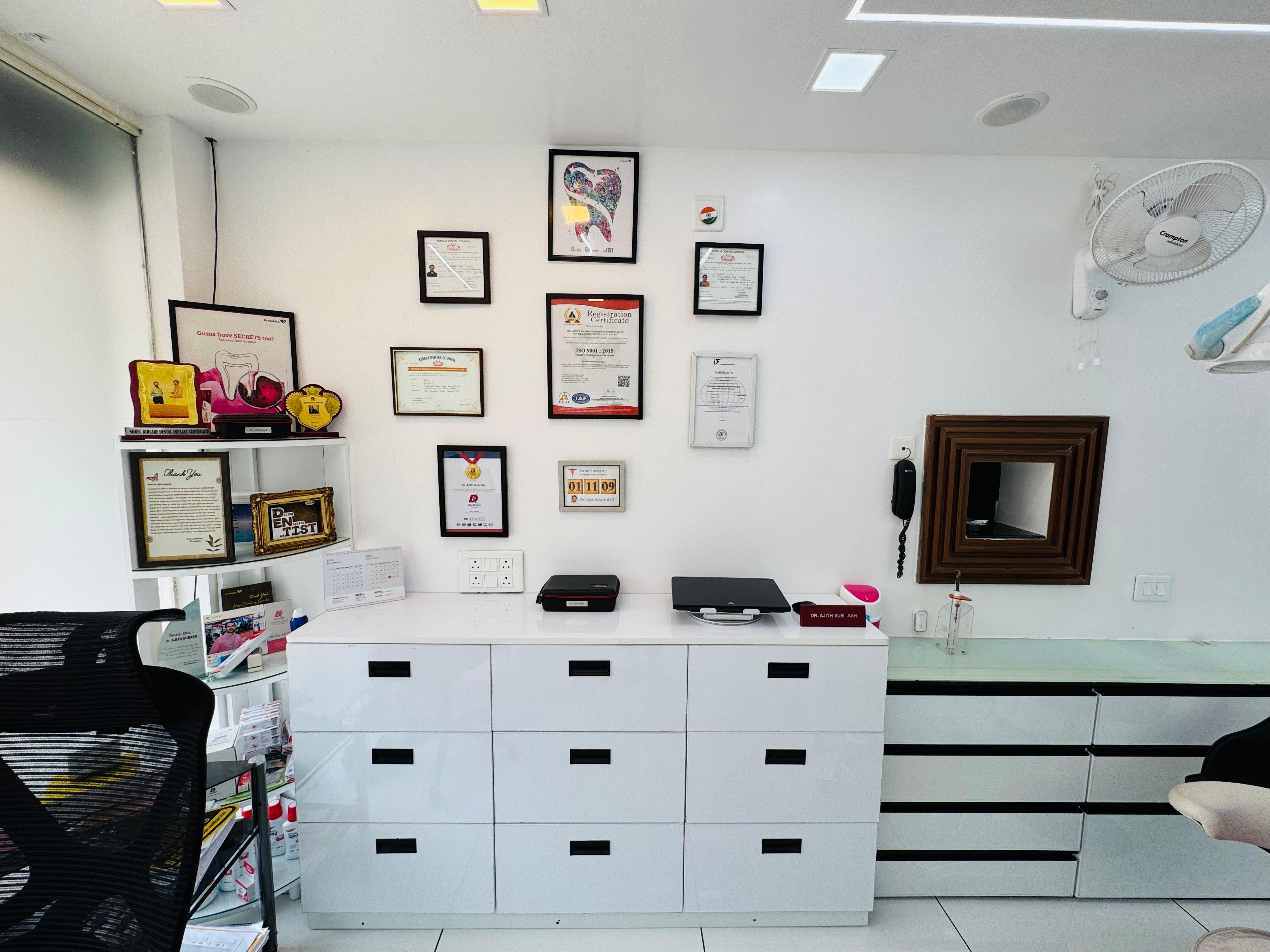 Interior of Dr Ajith's Madhav Modern Dental Speciality Clinic