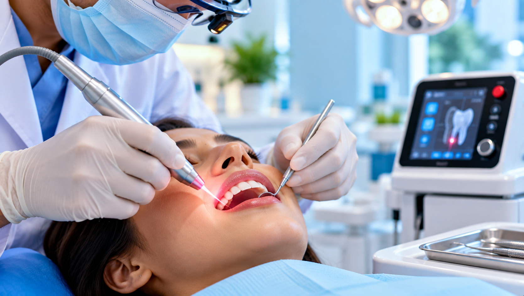 Laser-assisted dental procedures at Dr Ajith's Madhav Modern Dental Speciality Clinic